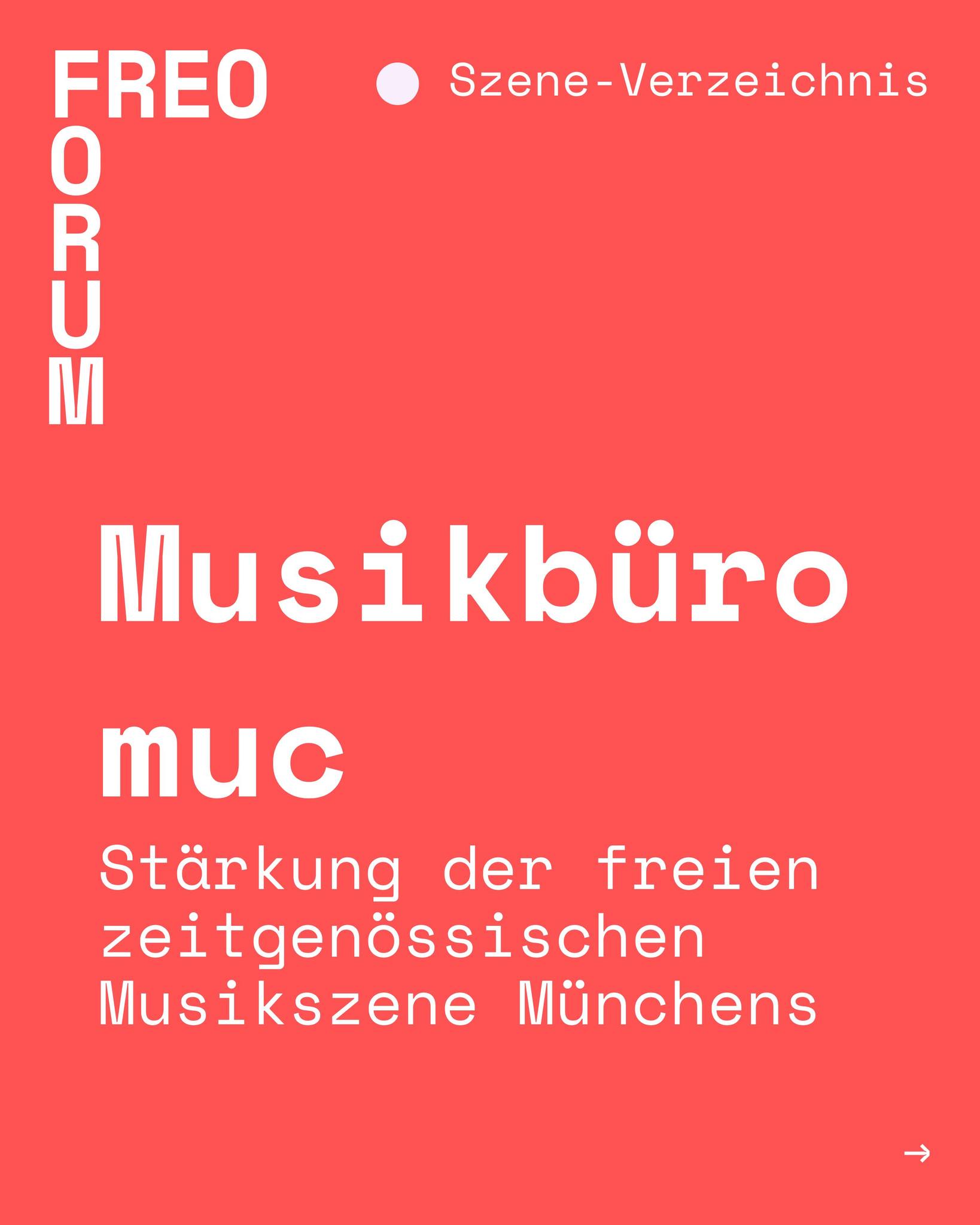 Münchner:innen aufgepasst: Das Musikbüromuc ist eure verlässliche Anlaufstelle für Kompetenzaufbau in Bereichen wie Selbstmanagement, Fördermittelakquise, Projektentwicklung und Profilbildung. 

Sucht ihr noch nach den richtigen Ansprechpartner:innen für eure Anliegen? Dann werft gerne einen Blick in unser Szene-Verzeichnis!