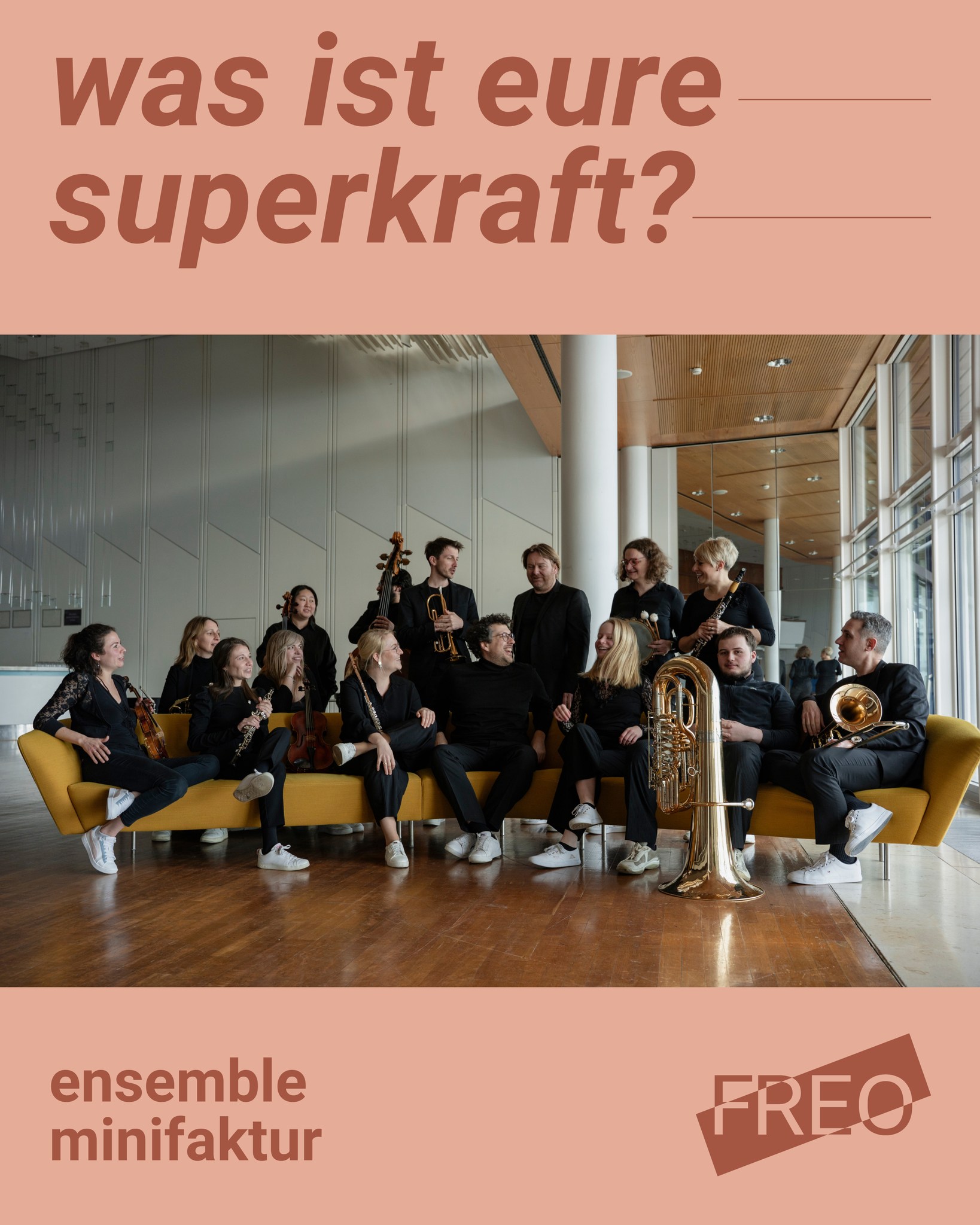 Unsere FREO-Mitglieder: ensemble minifaktur
Club-Musik auf klassischen Instrumenten und Klassikonzerte für junge Ohren ab 4 Jahren - beim ensemble minifaktur stehen innovative neben klassichen Konzertformaten.
🤝 FREO vereint über 50 Ensemble und Orchester in Deutschland zu einem starken Netzwerk und vertritt die Interessen der Freien Szene. Euer Ensemble fehlt noch? Dann meldet euch gerne bei uns! (Link in Bio)